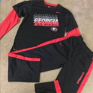 Nike Georgia Boy's Dri Fit Outfit Shirt & Pants
